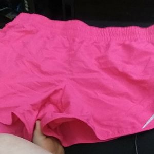 Hot pink athletic shorts